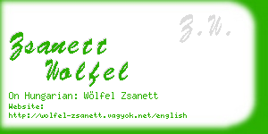 zsanett wolfel business card